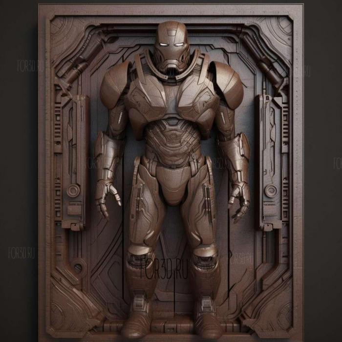 Iron Man movie 2 stl model for CNC